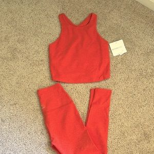 Beyond Yoga Set, Coral Heather